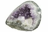 7.8" Purple Amethyst Geode With Polished Face - Uruguay - #199763-3